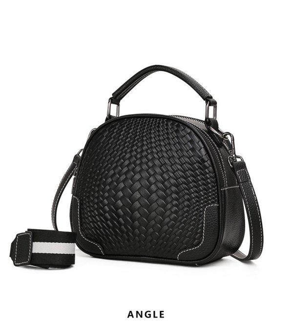 Knitted Series: Versatile Genuine leather Shoulder Bag